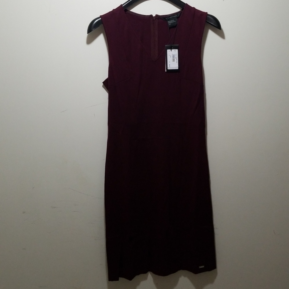 Armani Exchange wine colored dress